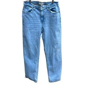 Abercrombie & Fitch Curve Love The Baggy Jeans Mid Rise Blu Jeans Womens 31 12 R